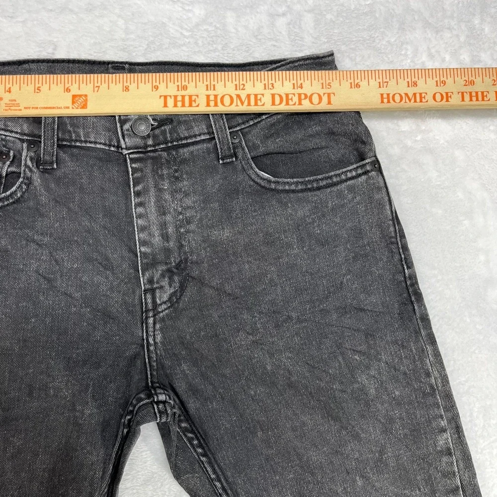 Levi's Skinny Jeans Mens Washed Black Denim Stretch Slim Classic Zip Fly - 31X29